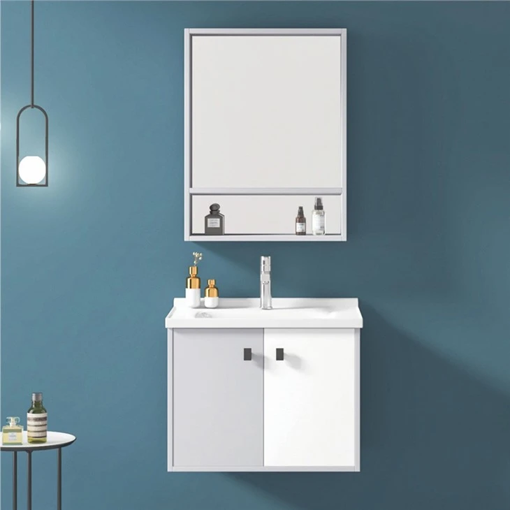light grey vanity